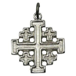 925 Sterling Silver Jerusalem Cross Charm/Pendant